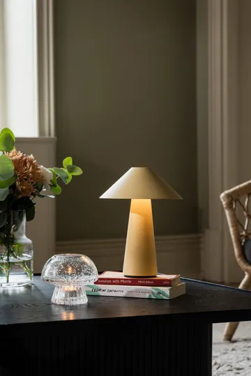 Cannes portable table lamp - Oat yellow - Globen Lighting