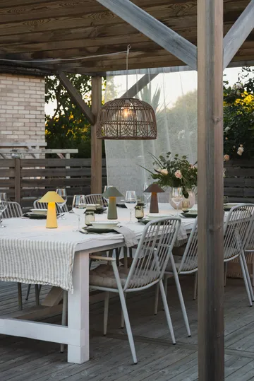 Cannes portable table lamp - Oat yellow - Globen Lighting