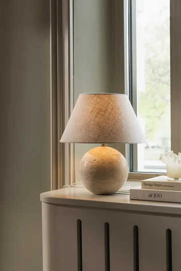 Castello 35 table lamp - Beige travertine - Globen Lighting