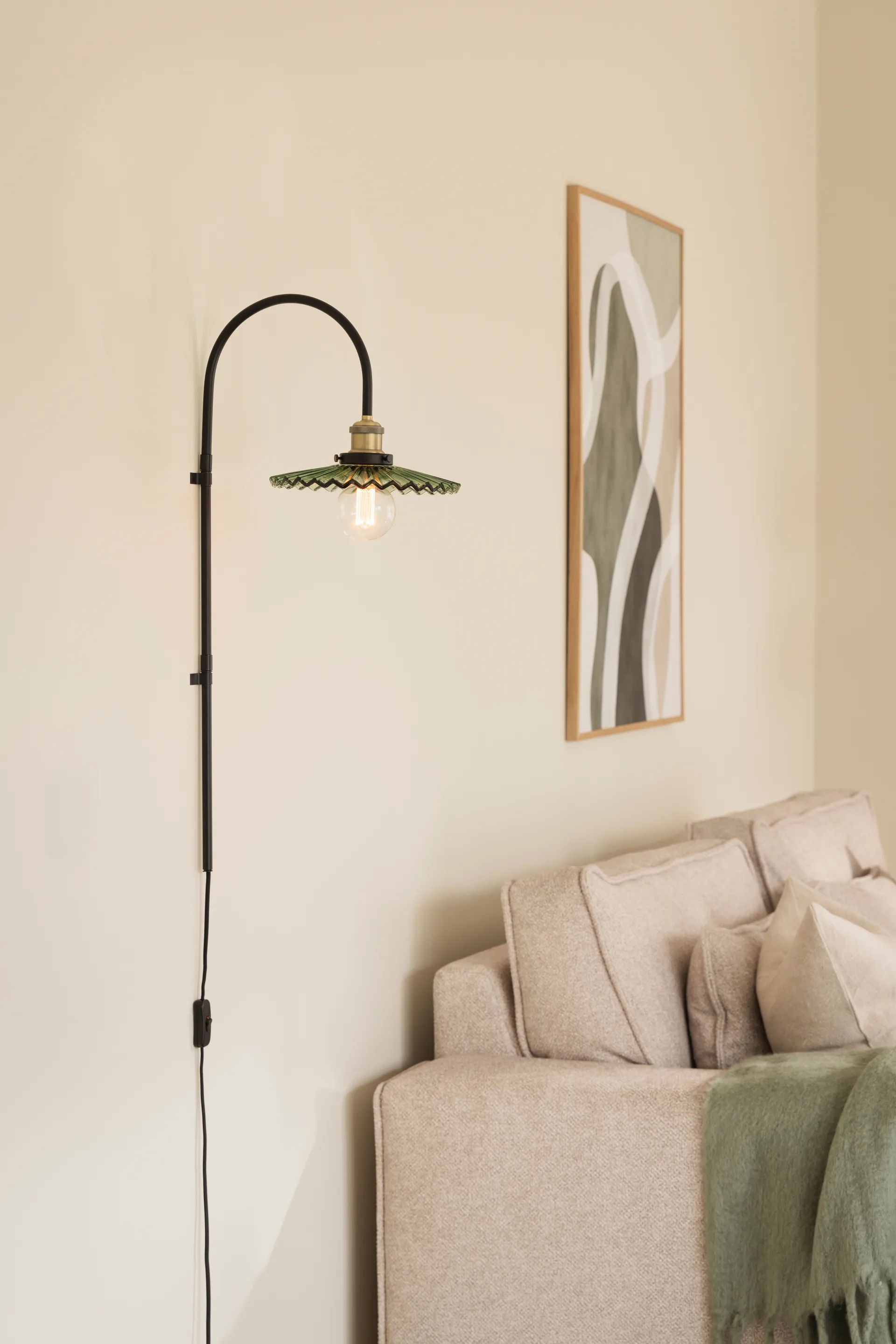 Cobbler wall lamp 75 cm, Green Globen Lighting