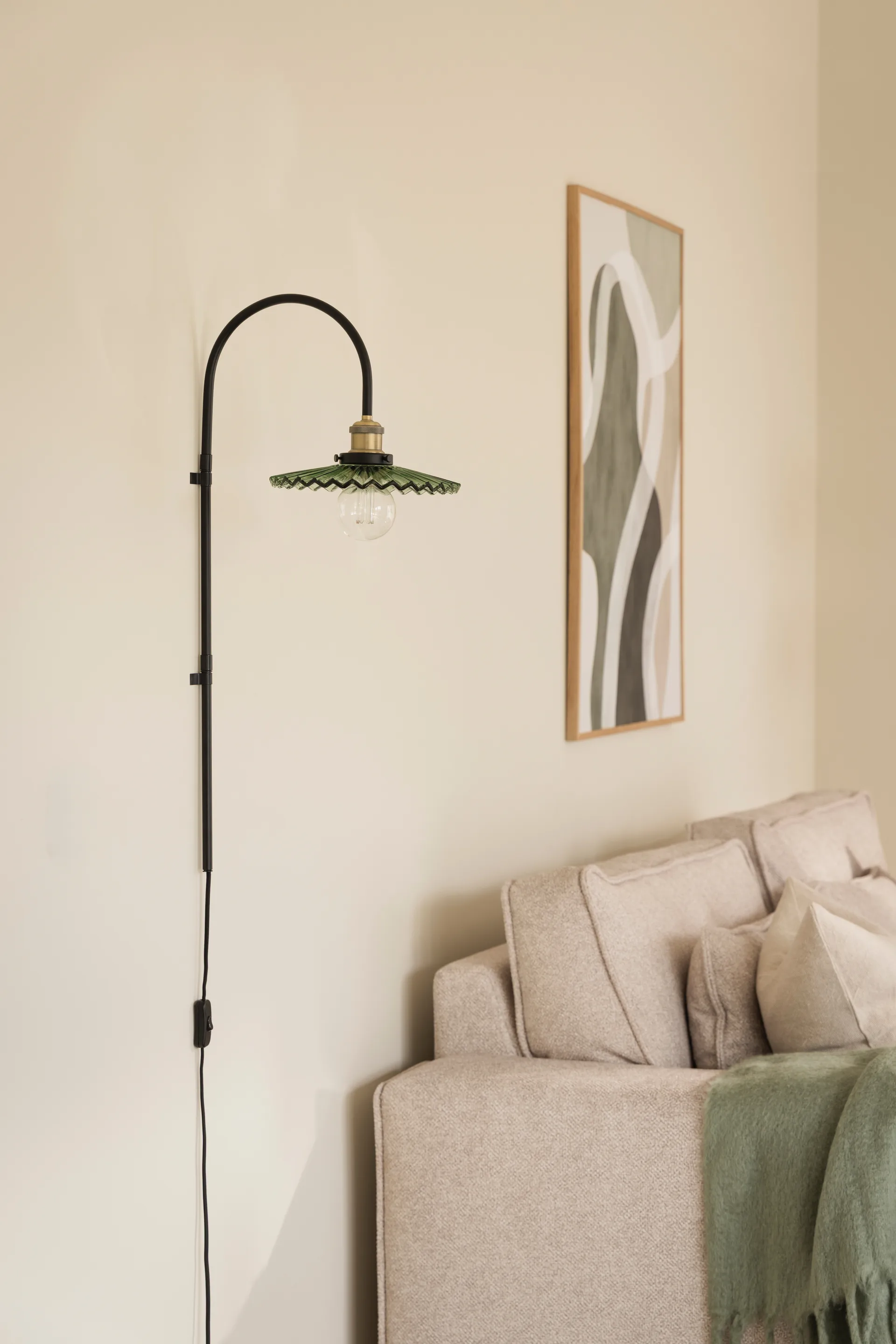 Cobbler wall lamp 75 cm, Green Globen Lighting