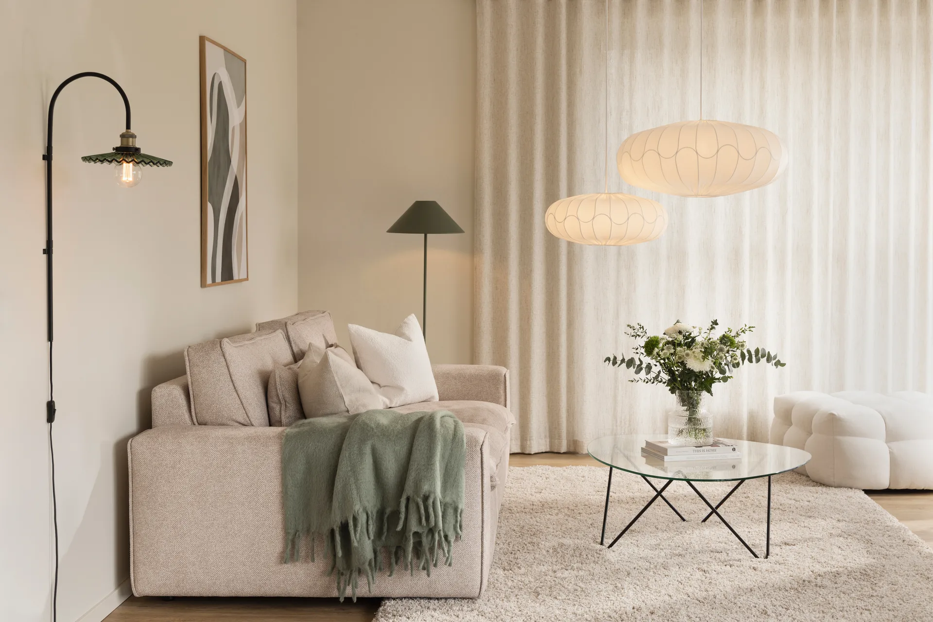 Cobbler wall lamp 75 cm, Green Globen Lighting