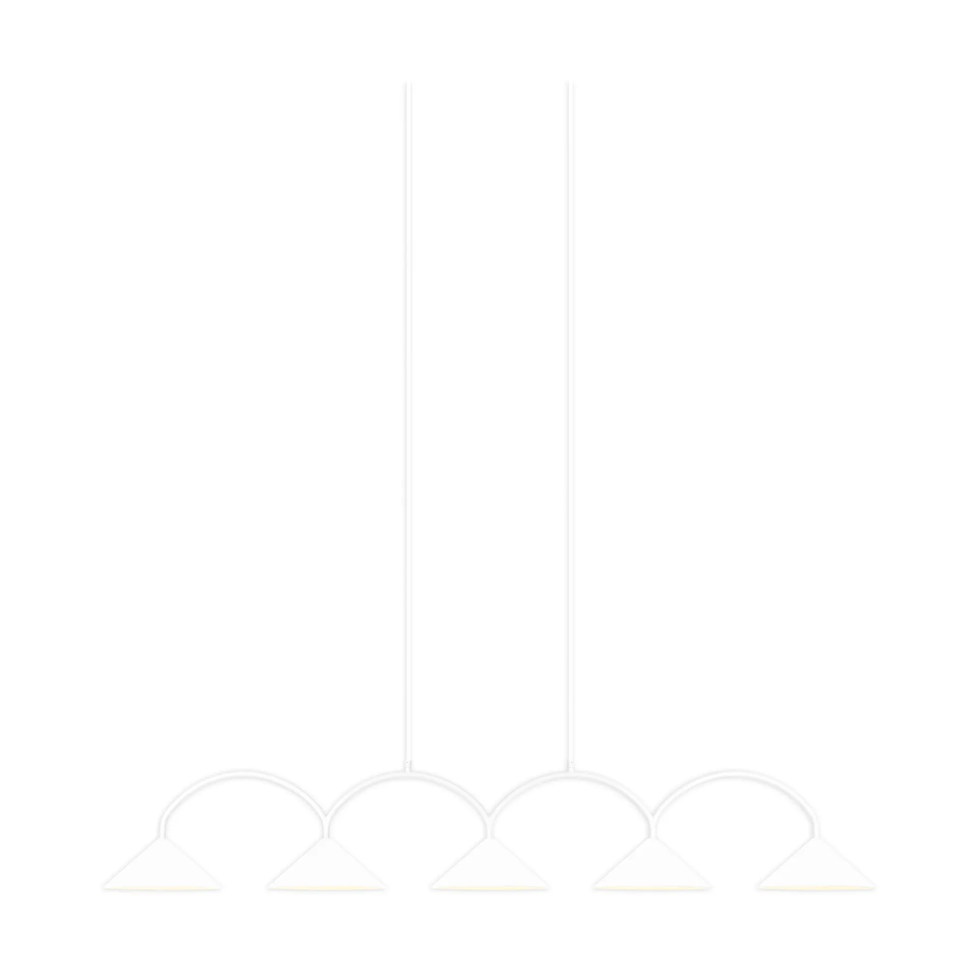 Curve pendant lamp 5, White Globen Lighting