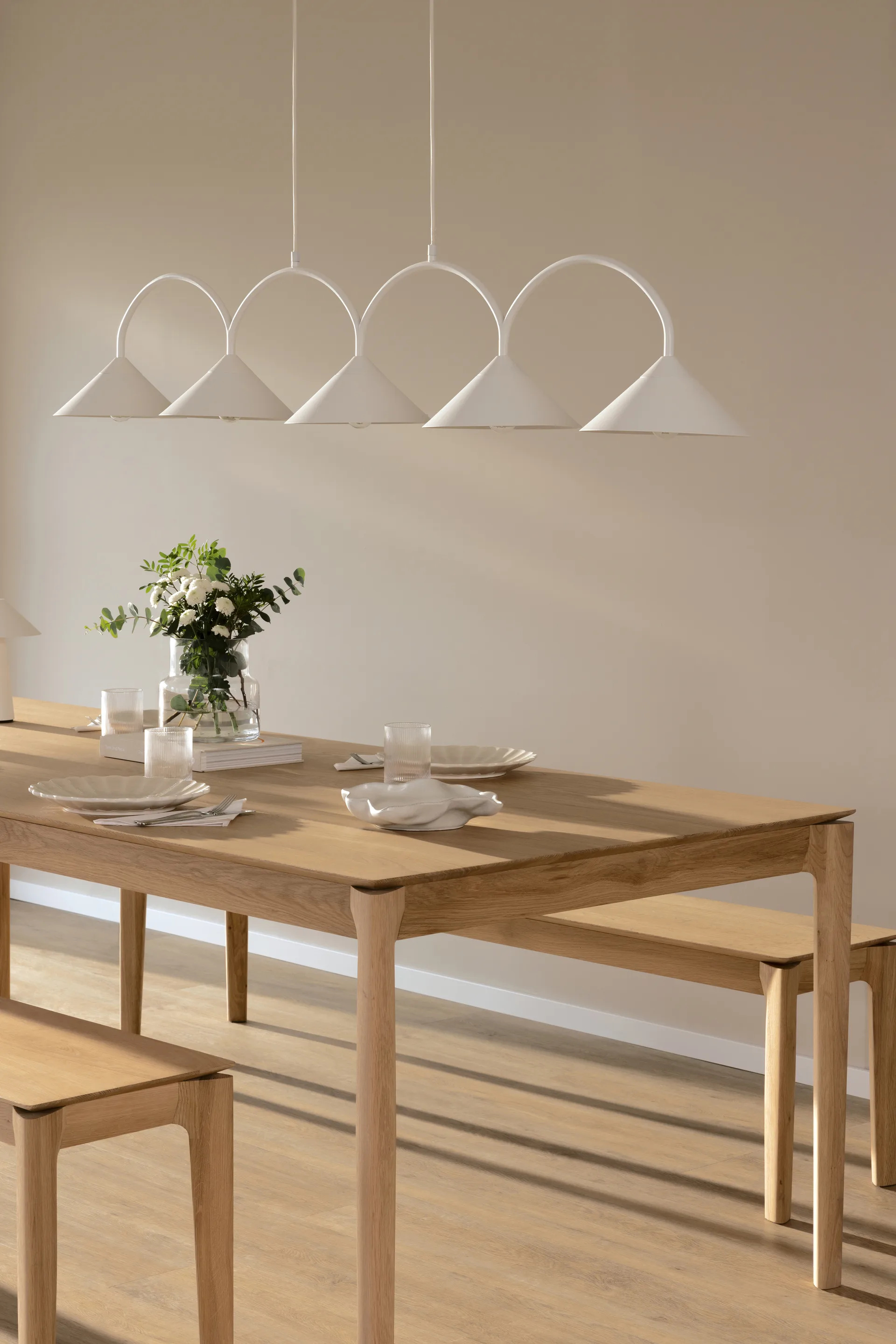 Curve pendant lamp 5, White Globen Lighting