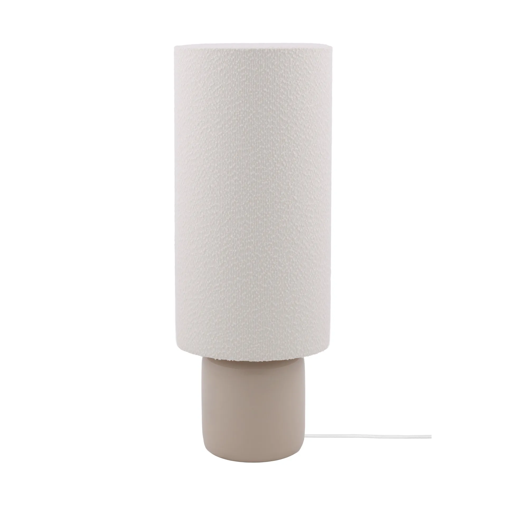 Florian floor lamp, White bouclé/beige, Ø30x80 cm Globen Lighting