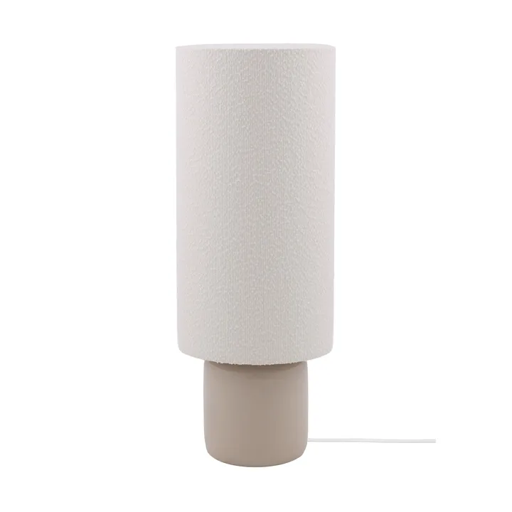 Florian floor lamp - White bouclé/beige, Ø30x80 cm - Globen Lighting