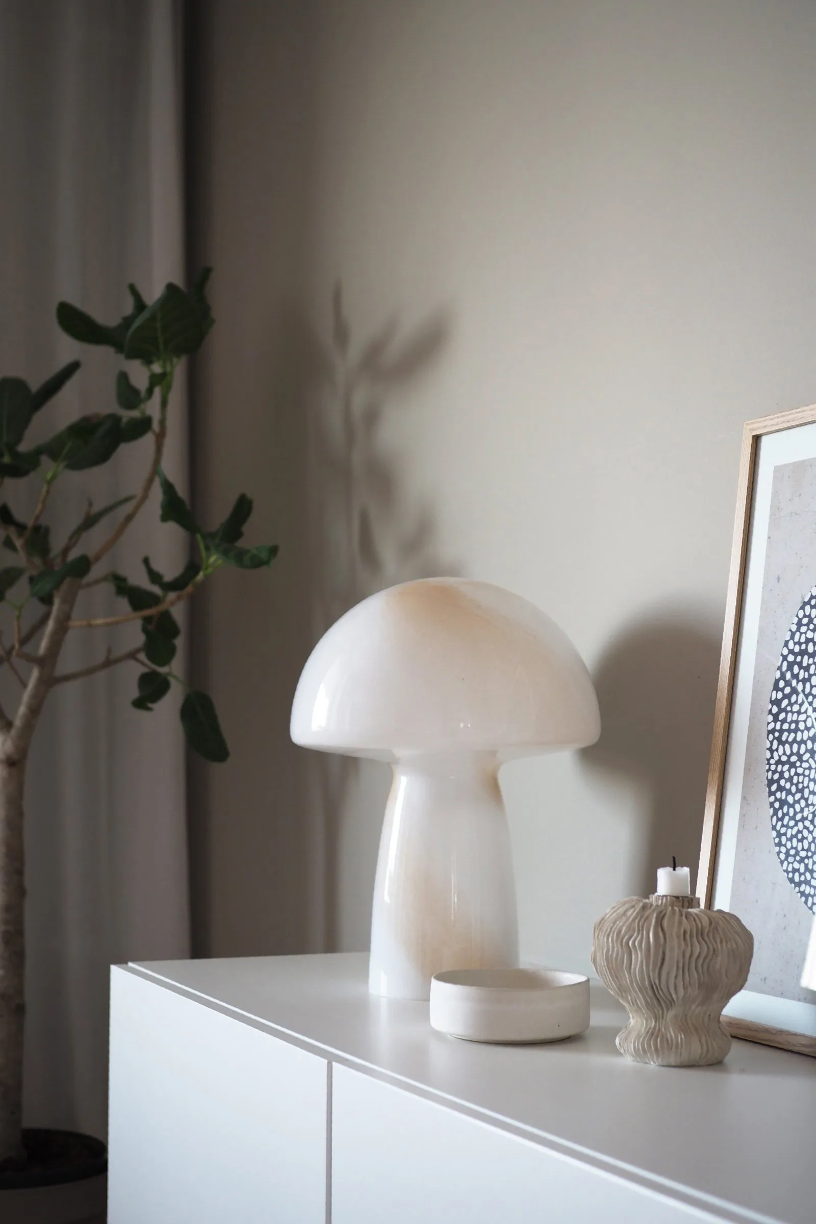 Fungo table lamp beige, 42 cm Globen Lighting