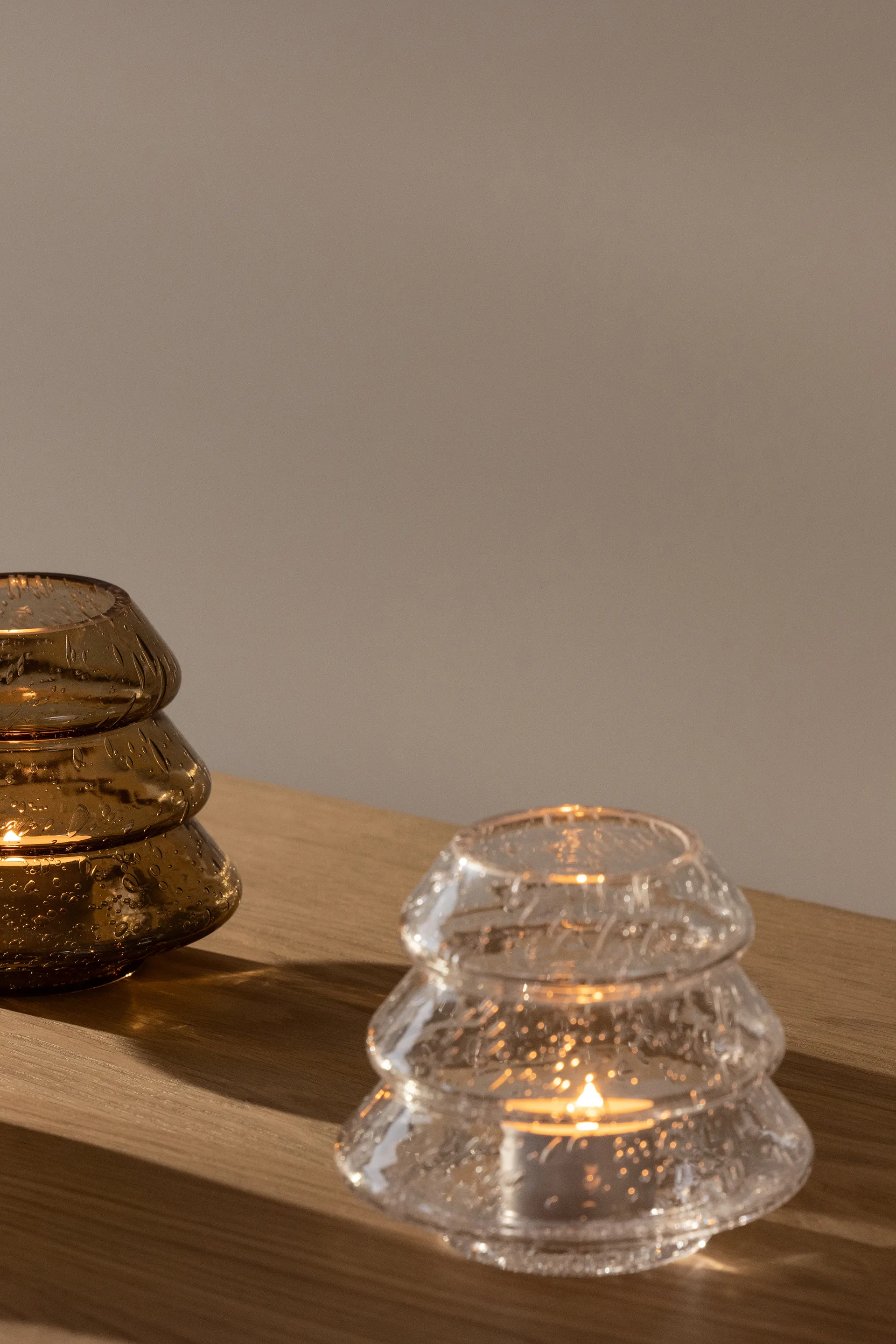 Gran 12 tealight holders, Clear Globen Lighting