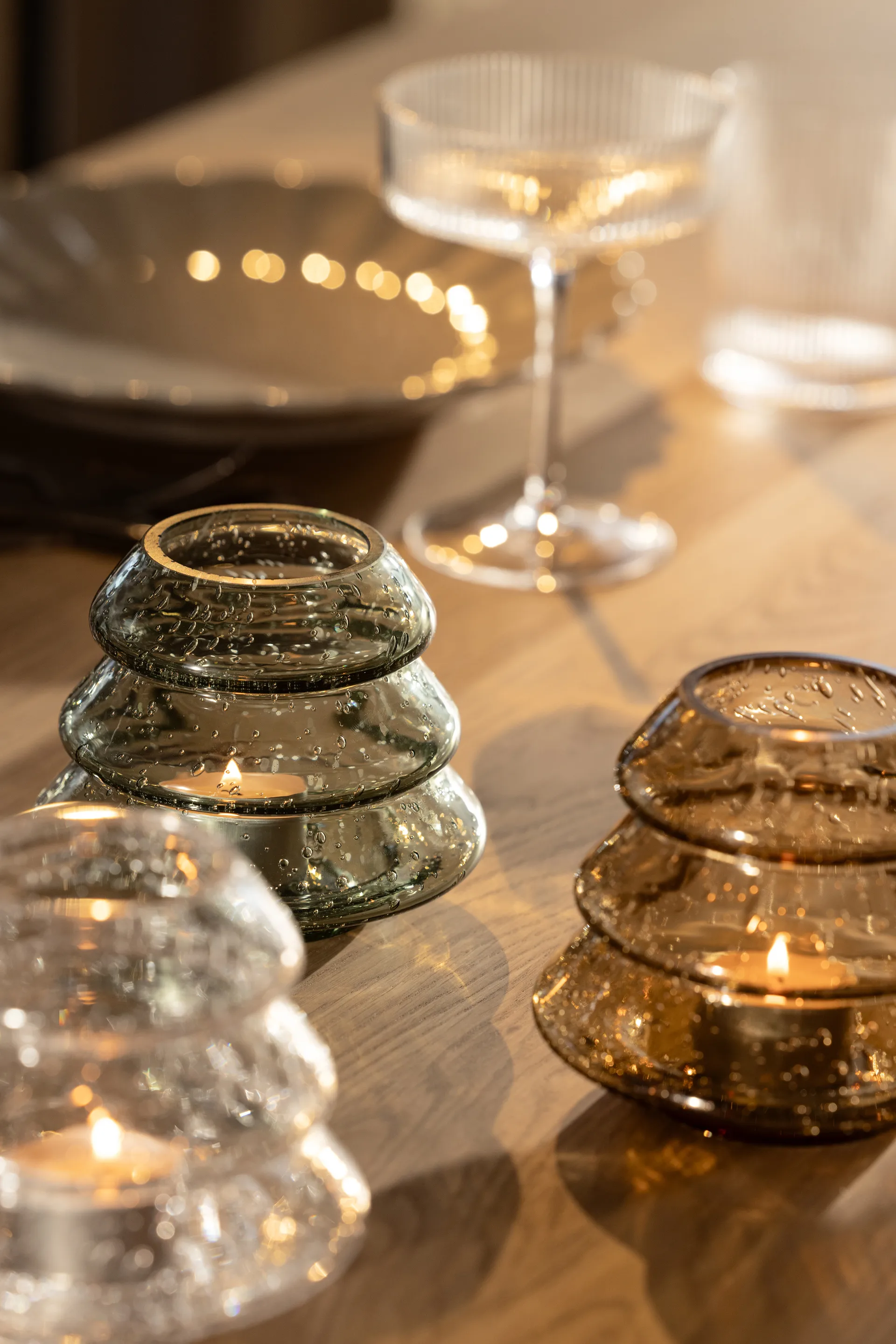 Gran 12 tealight holders, Green Globen Lighting