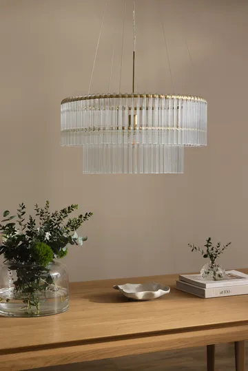 Hook 60 pendant - Clear-brushed brass - Globen Lighting