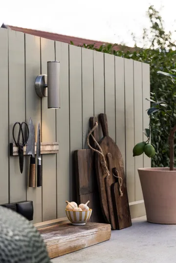 Hubble up/down wall light façade lighting - Brushed steel - Globen Lighting