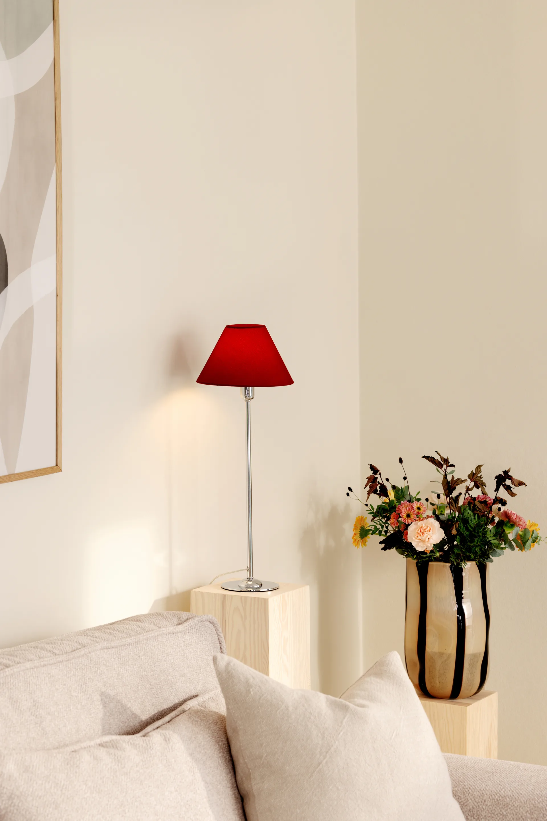 Iris 20 lampshade, Burgundy Globen Lighting