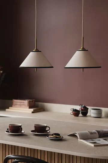 Iris pendant 25 - Cream-black (white-gold-coloured) - Globen Lighting