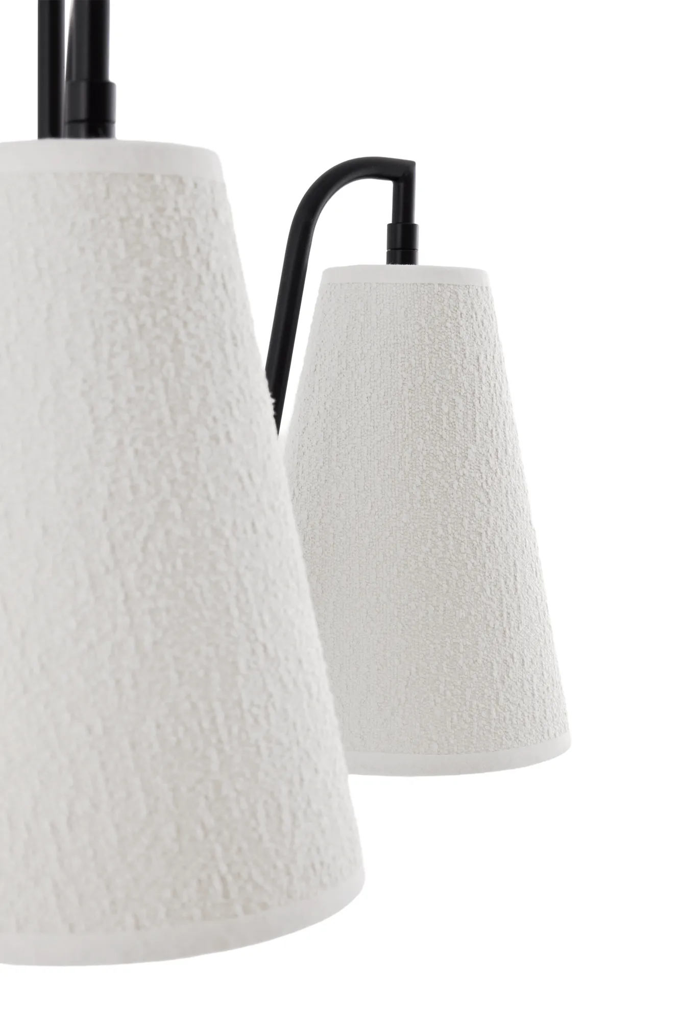 Lou pendant lamp, 5, white bouclé-black, 67x67 cm Globen Lighting