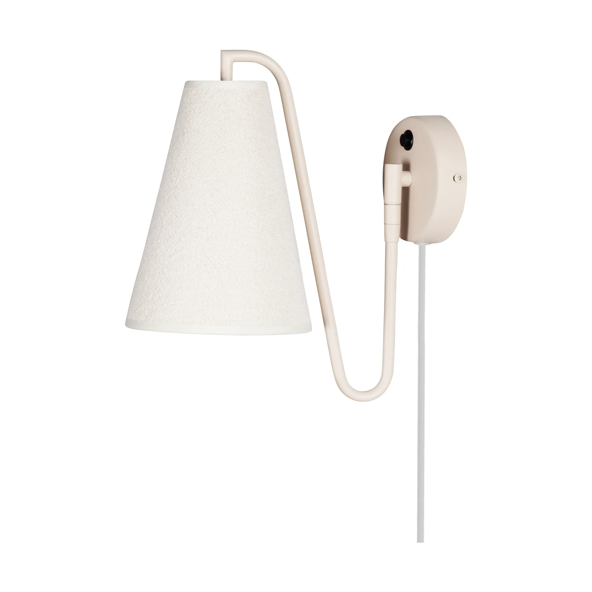 Lou wall lamp, Bouclé white-beige Globen Lighting