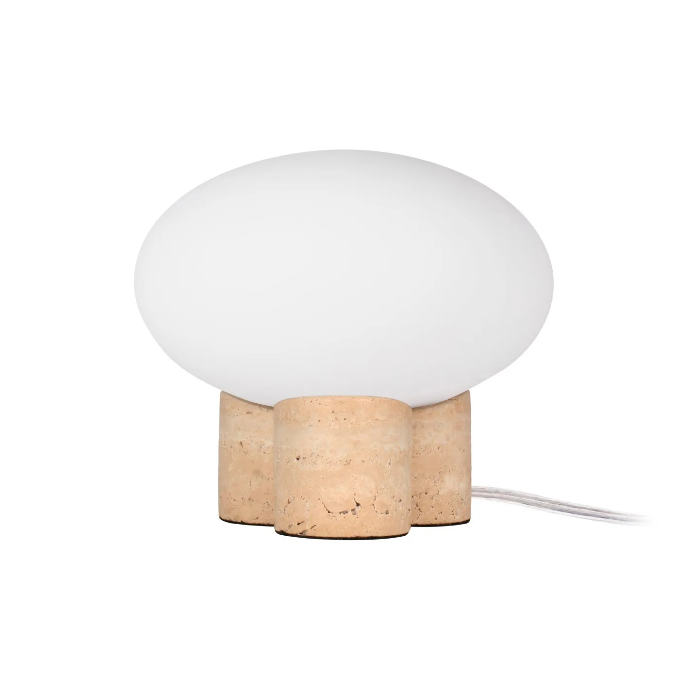 Mammut table lamp Ø20 cm, Travertin Globen Lighting