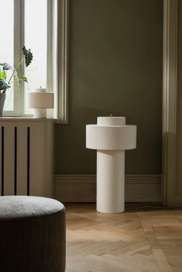 Noah floor lamp - White bouclé, Ø45x88 cm - Globen Lighting