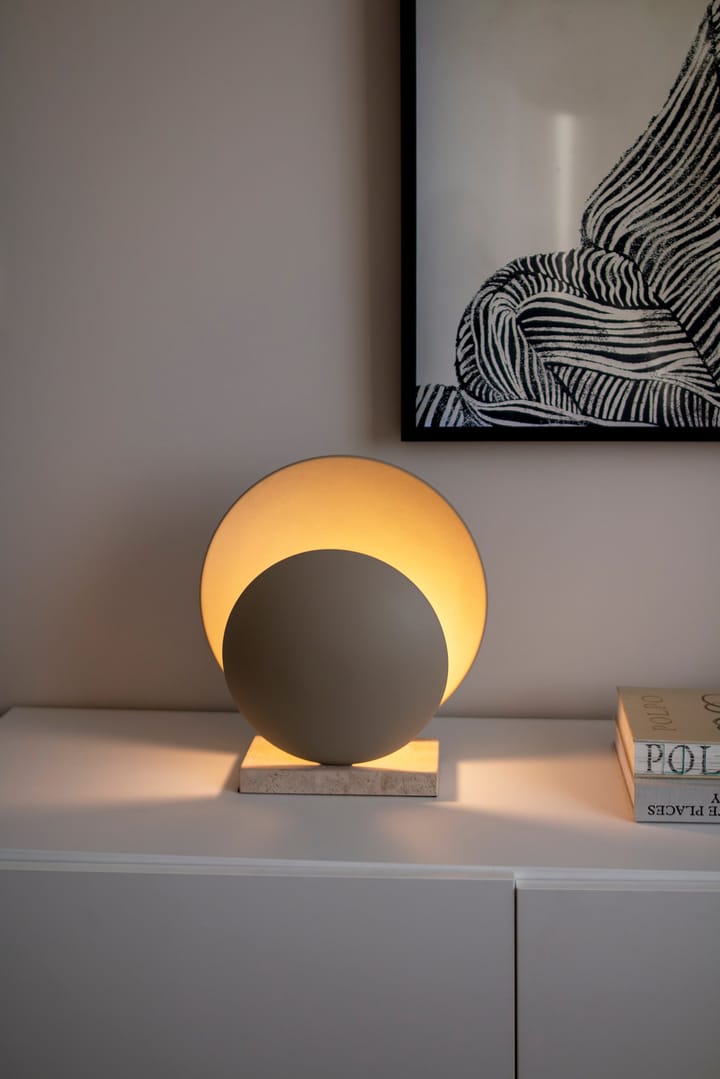 Orbit table lamp, Beige-Travertinee Globen Lighting