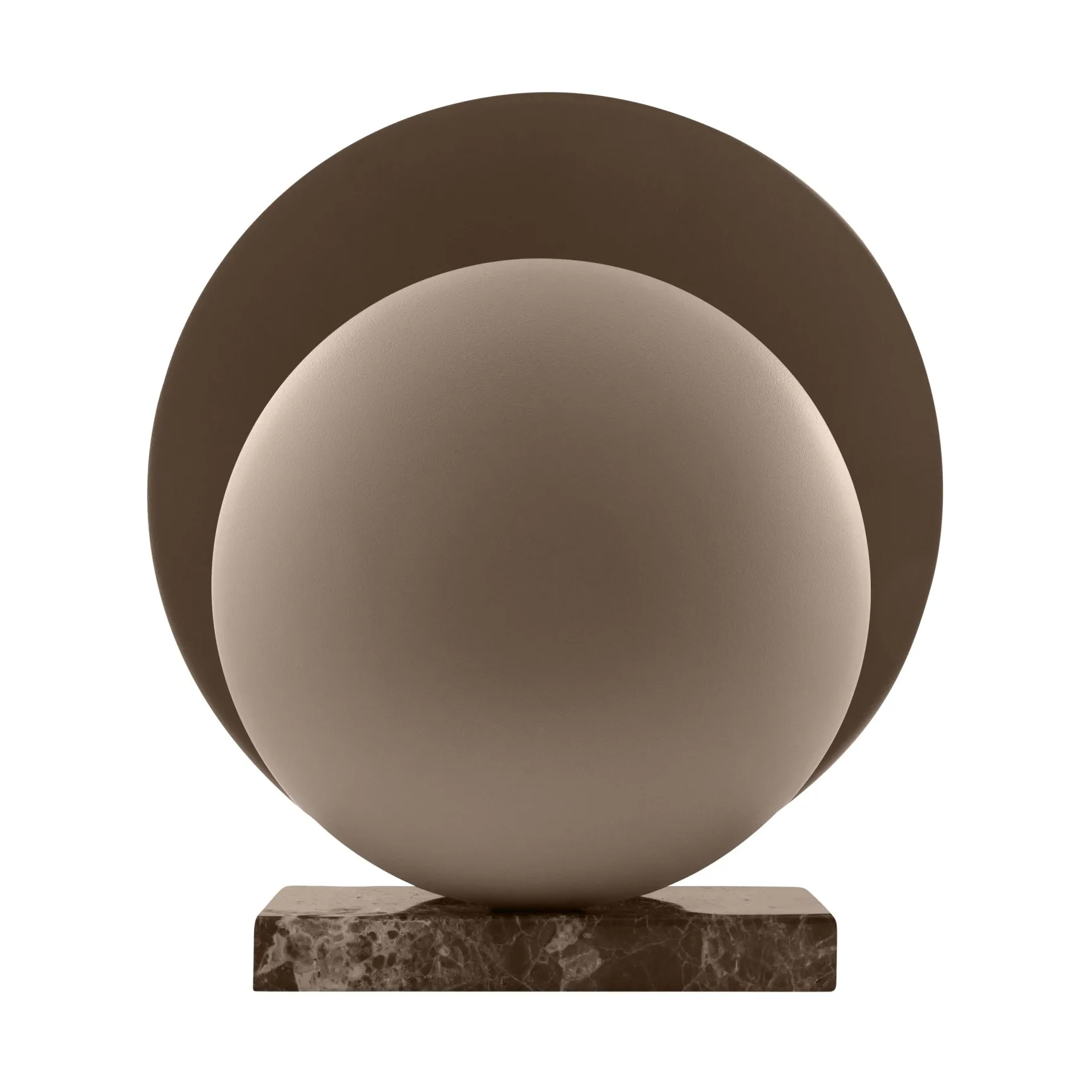 Orbit table lamp, Mocha, brown marble Globen Lighting