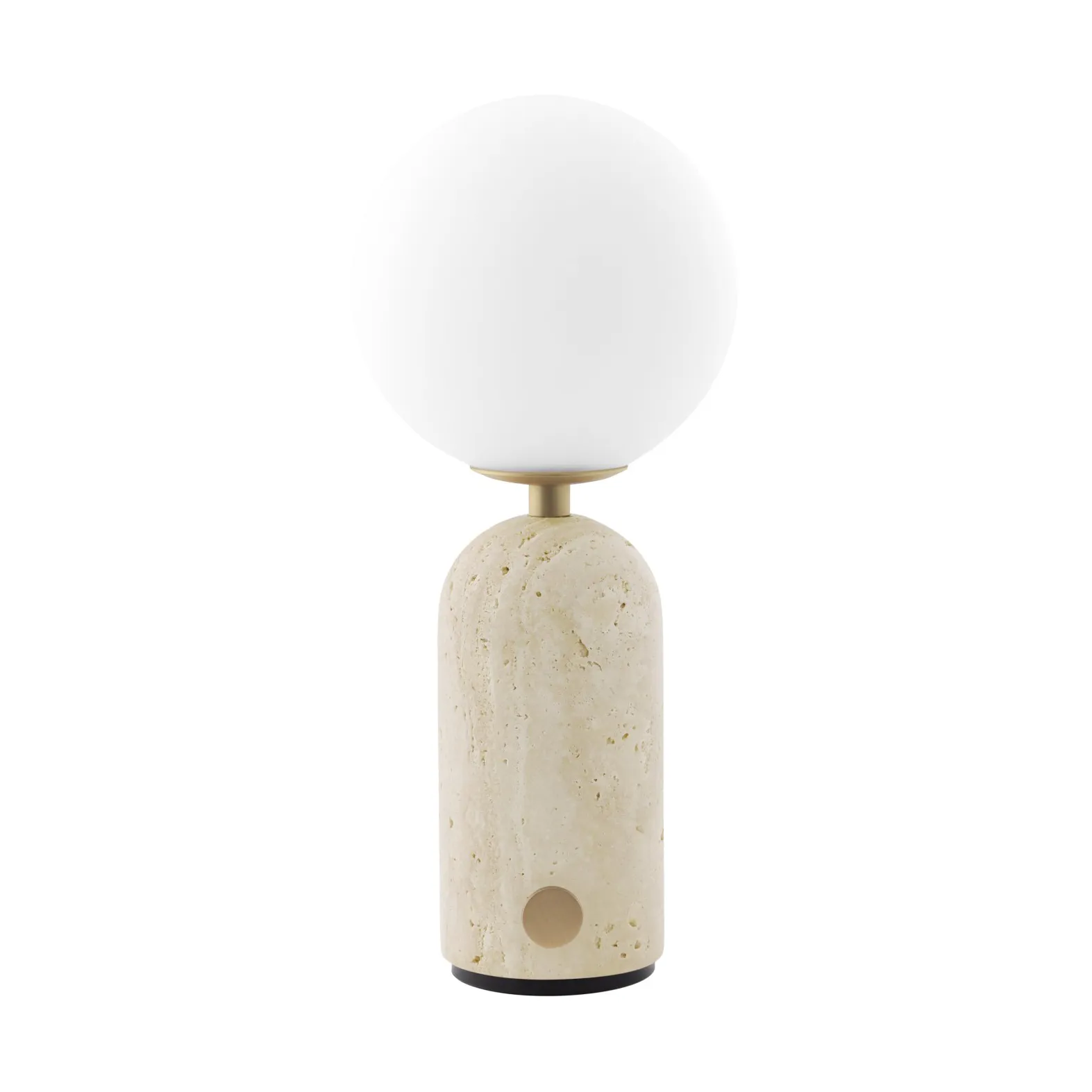 Torrano portable table lamp, Beige travertine, 27,5 cm Globen Lighting