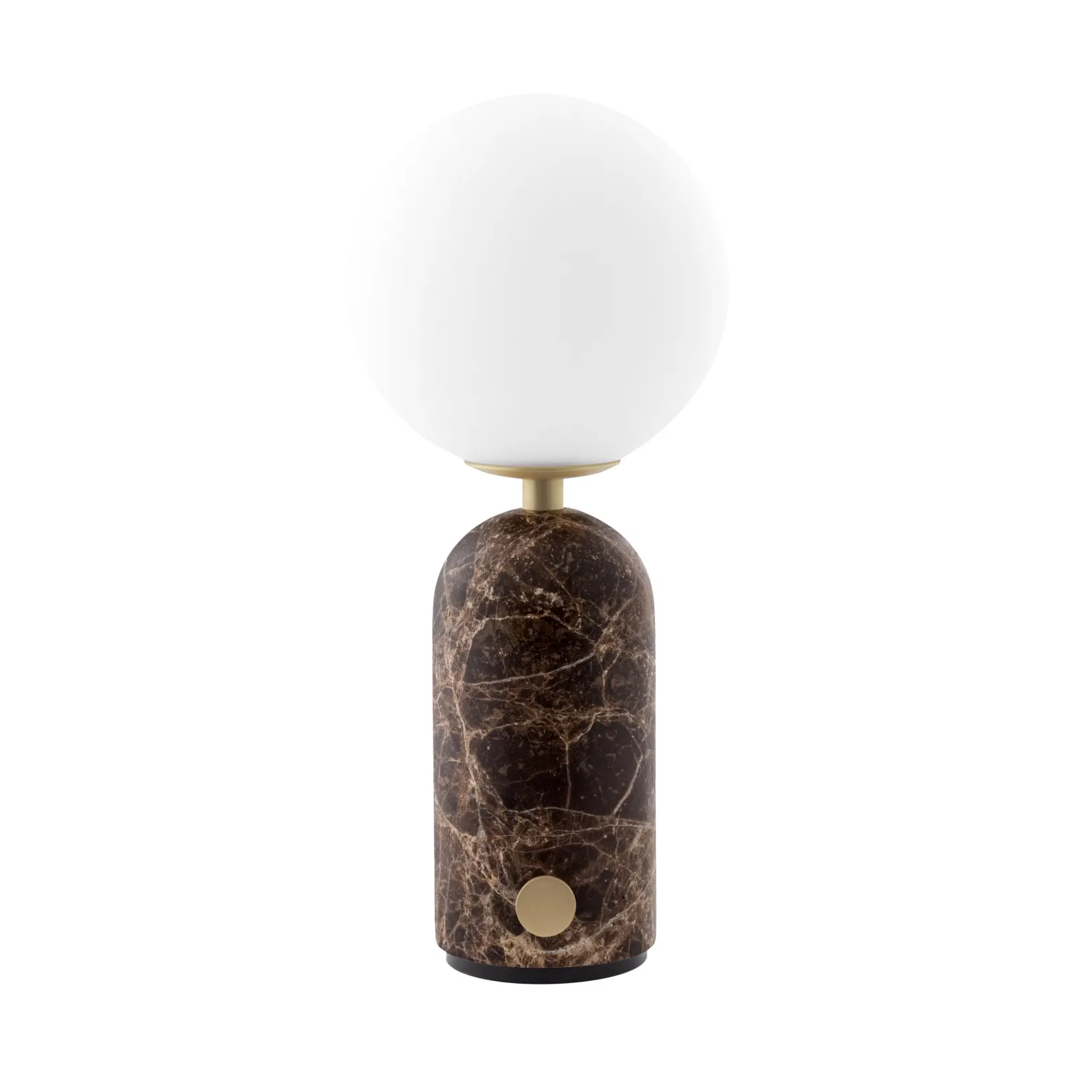 Torrano portable table lamp, Brown marble, 27,5 cm Globen Lighting