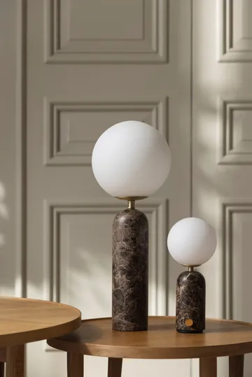 Torrano portable table lamp - Brown marble, 27,5 cm - Globen Lighting