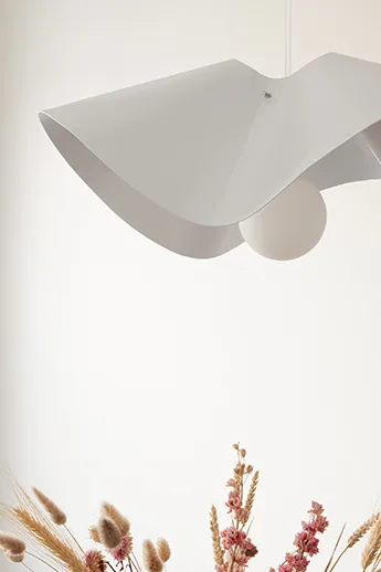 Volang pendant lamp Ø50 cm, White Globen Lighting