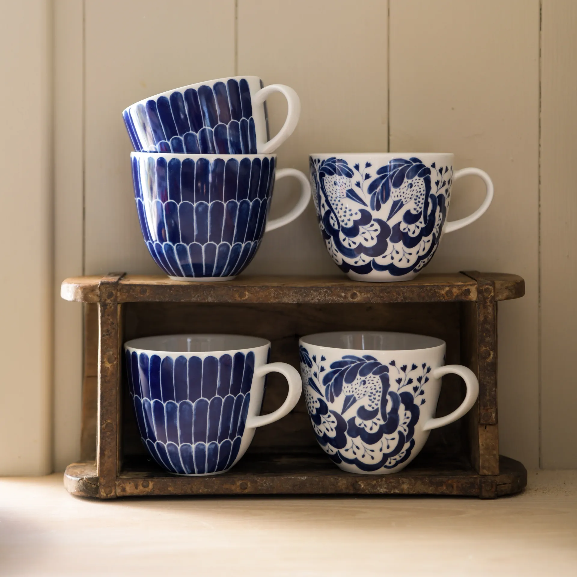 Selma jubilee mug 41 cl, Blue Götefors Porslin