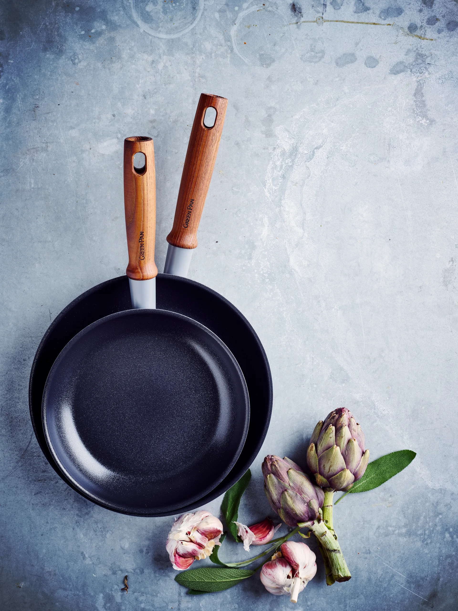 Mayflower Pro frying pan set + spatula, 3 pieces GreenPan