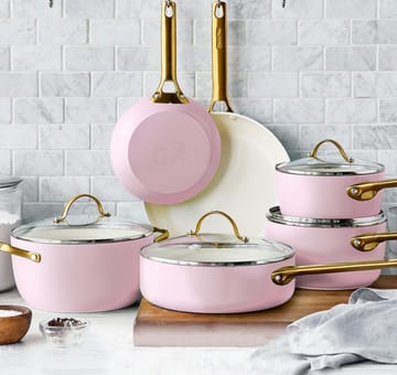Padova casserole and frying pan set 10 parts - Blush pink - GreenPan
