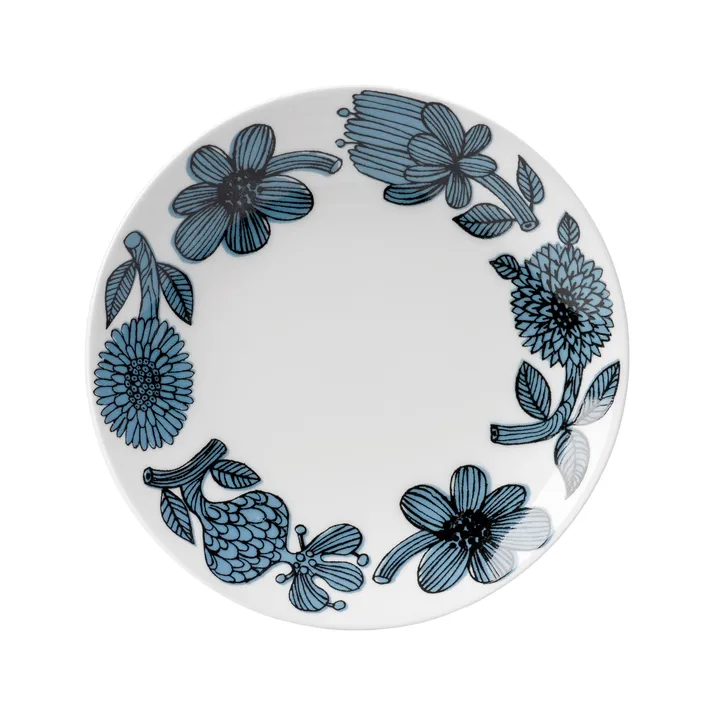 Blå Aster plate - Ø 18 cm - Gustafsbergs Porslinsfabrik