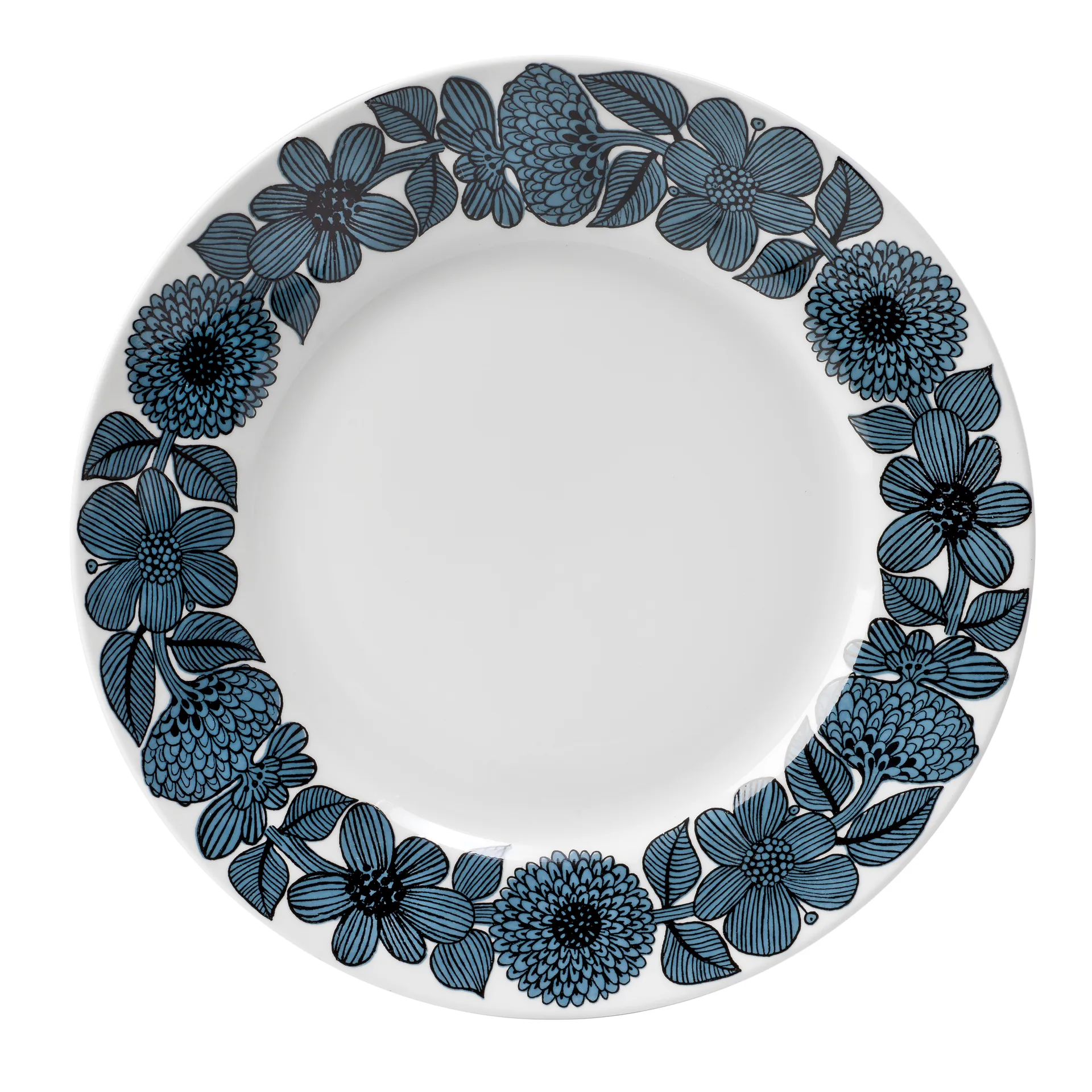 Blå Aster plate, Ø 28 cm Gustafsbergs Porslinsfabrik