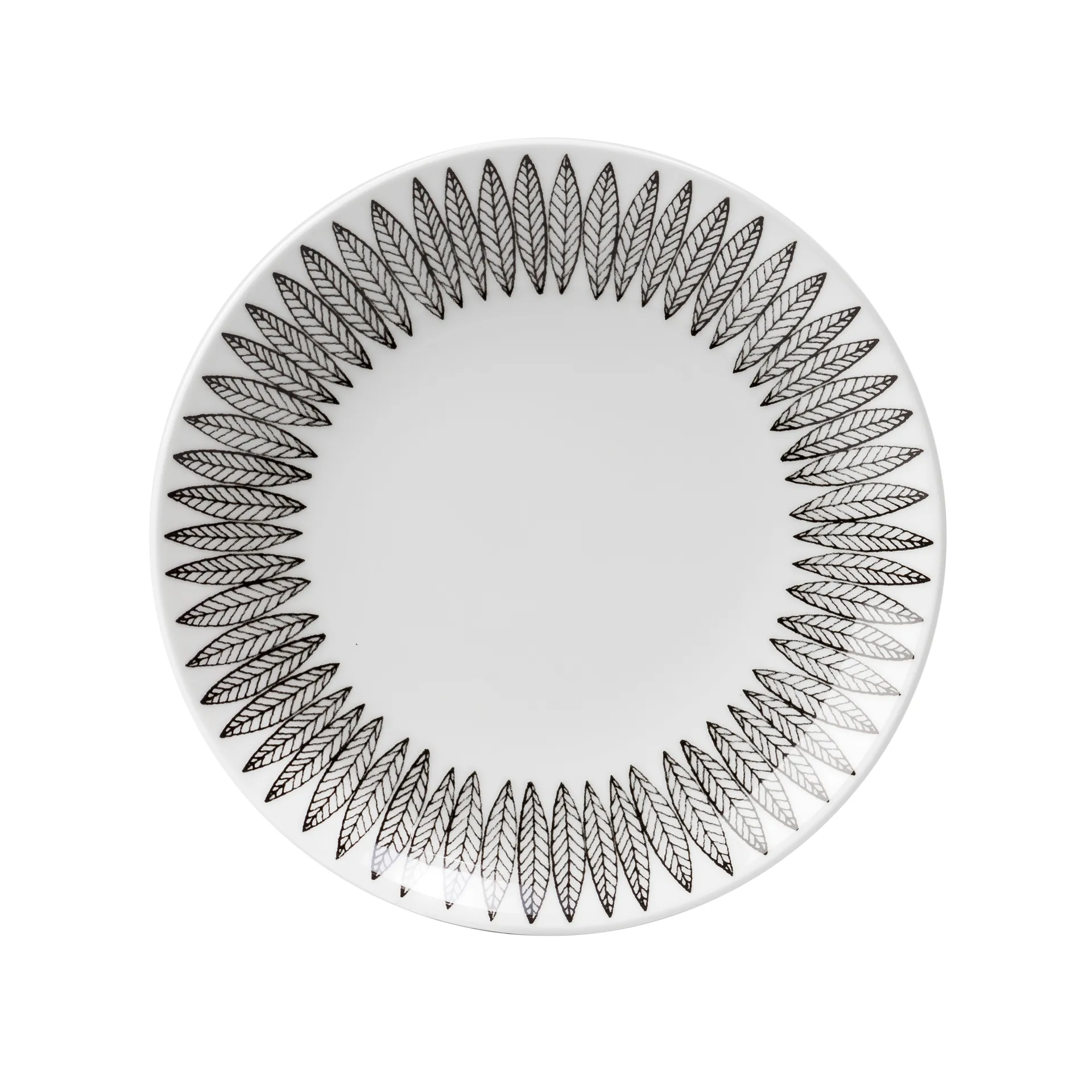 Black Salix plate, Ø 18 cm Gustafsbergs Porslinsfabrik