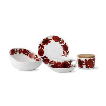Röd Aster bowl - Ø 17 cm - Gustafsbergs Porslinsfabrik