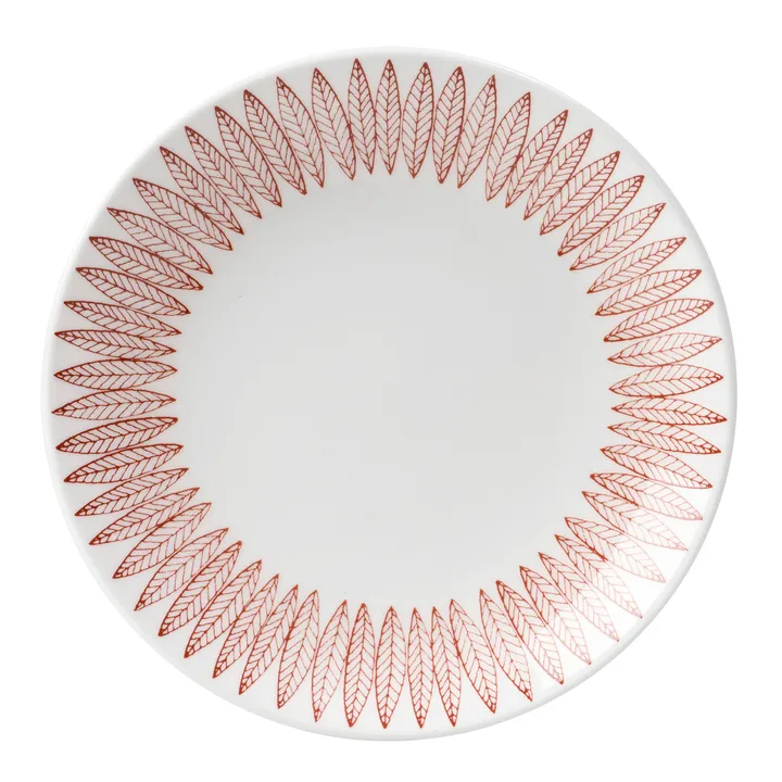 Röd Salix plate - Ø 28 cm - Gustafsbergs Porslinsfabrik