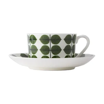 Berså teacup with saucer 35 cl - Green - Gustavsbergs Porslinsfabrik