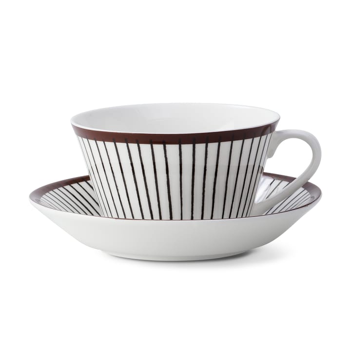 Ribb tea set, tea cup + saucer Gustavsbergs Porslinsfabrik