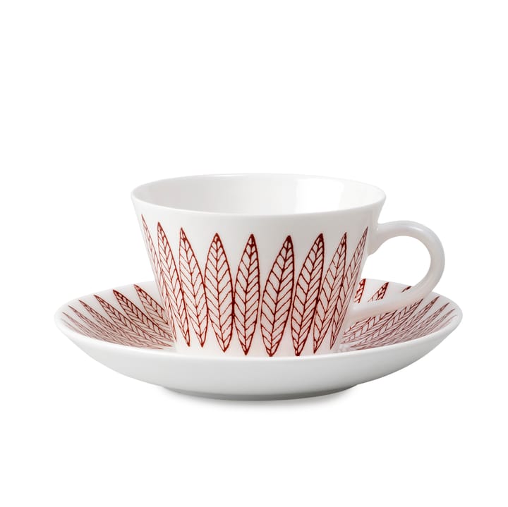 Röd Salix coffee set, cone, coffee cup + saucer Gustavsbergs Porslinsfabrik