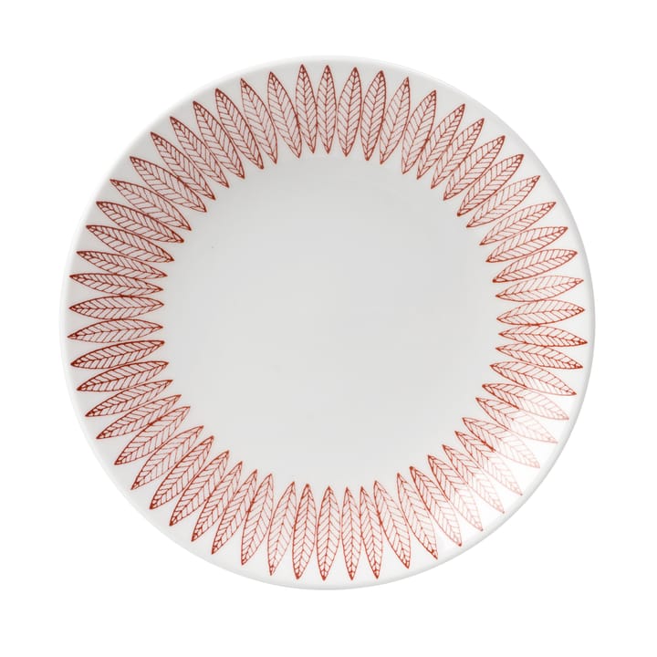 Röd Salix plate - Ø 22 cm - Gustavsbergs Porslinsfabrik