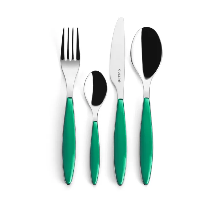 Feeling cutlery set - Emerald, 24 pieces - Guzzini