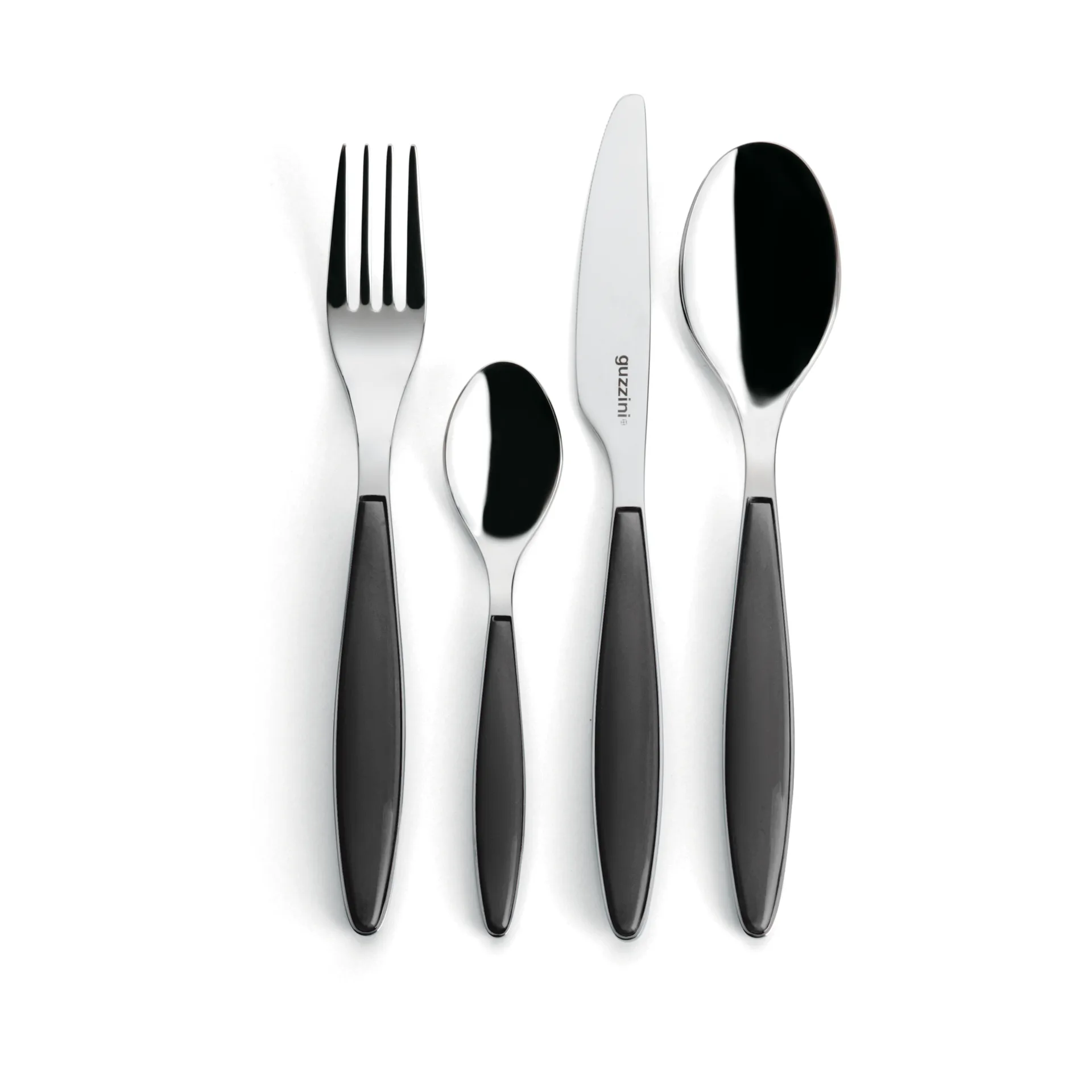 Feeling cutlery set, Grey, 24 pieces Guzzini