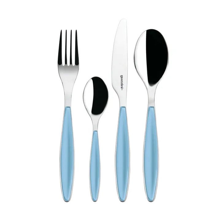 Feeling cutlery set - Sea blue, 24 pieces - Guzzini