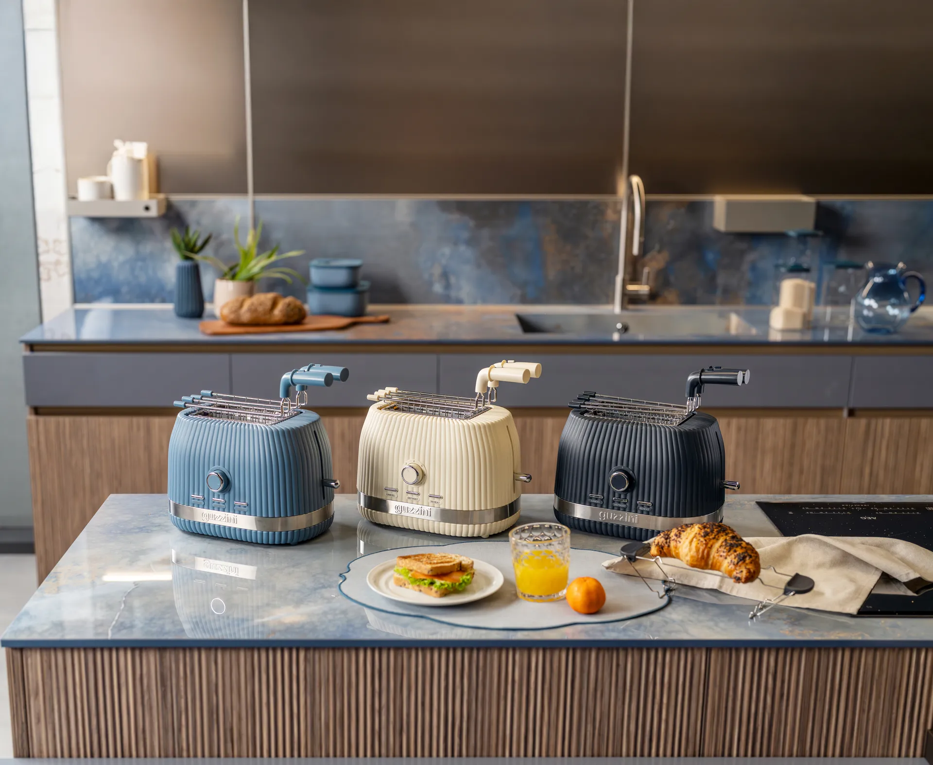 Sous chef toaster, Navy blue Guzzini