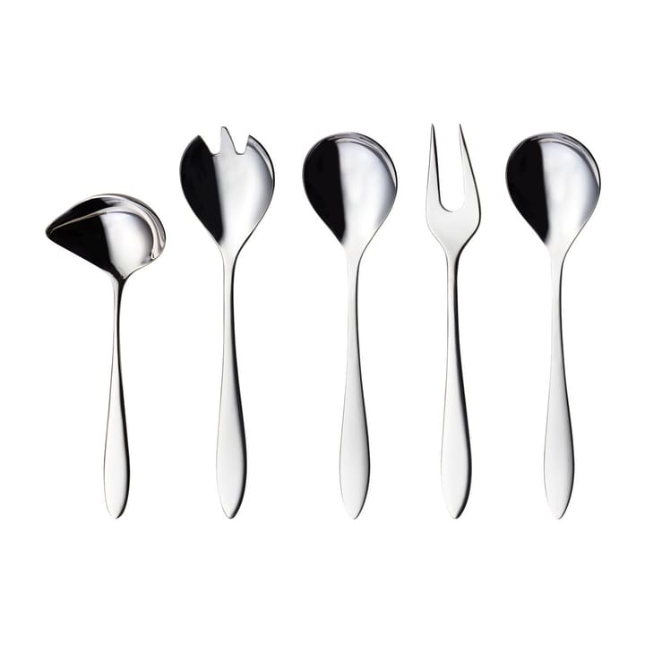 Fjord serving set 5 pieces, Stainless steel Hardanger Bestikk