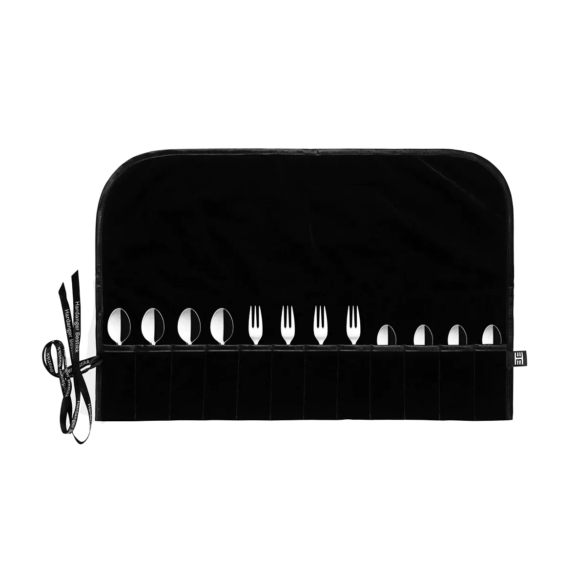 Hardanger cutlery linda for dessert cutlery, Black Hardanger Bestikk