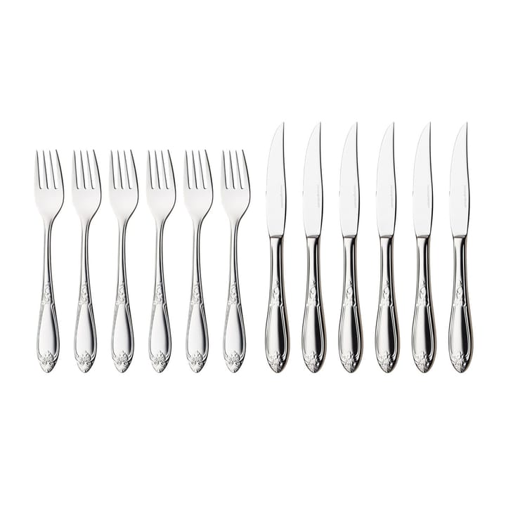 Nina meat cutlery set 12 pcs, stainless steel Hardanger Bestikk