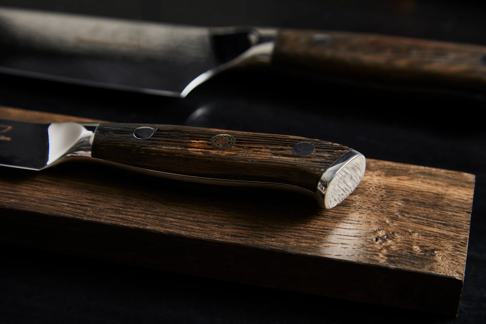 Damascus By Hâws chef & vegetable knife set 2 pieces, Wenge Hâws