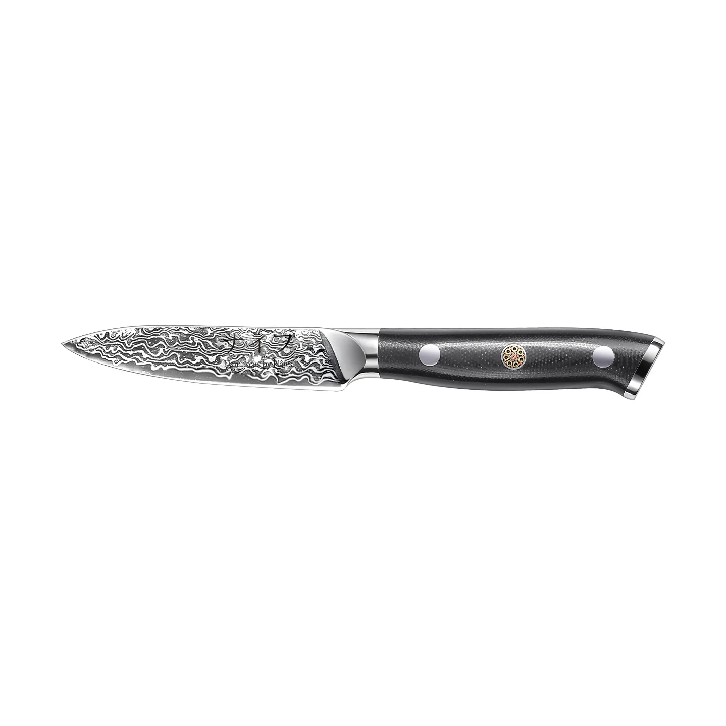 Damascus By Hâws herb knife 20 cm, Black-stainless steel Hâws