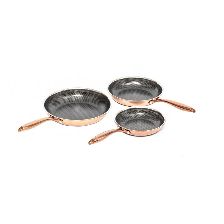 Hâws Santo frying pan set hybrid coating 3-piece - Rose Gold - Hâws