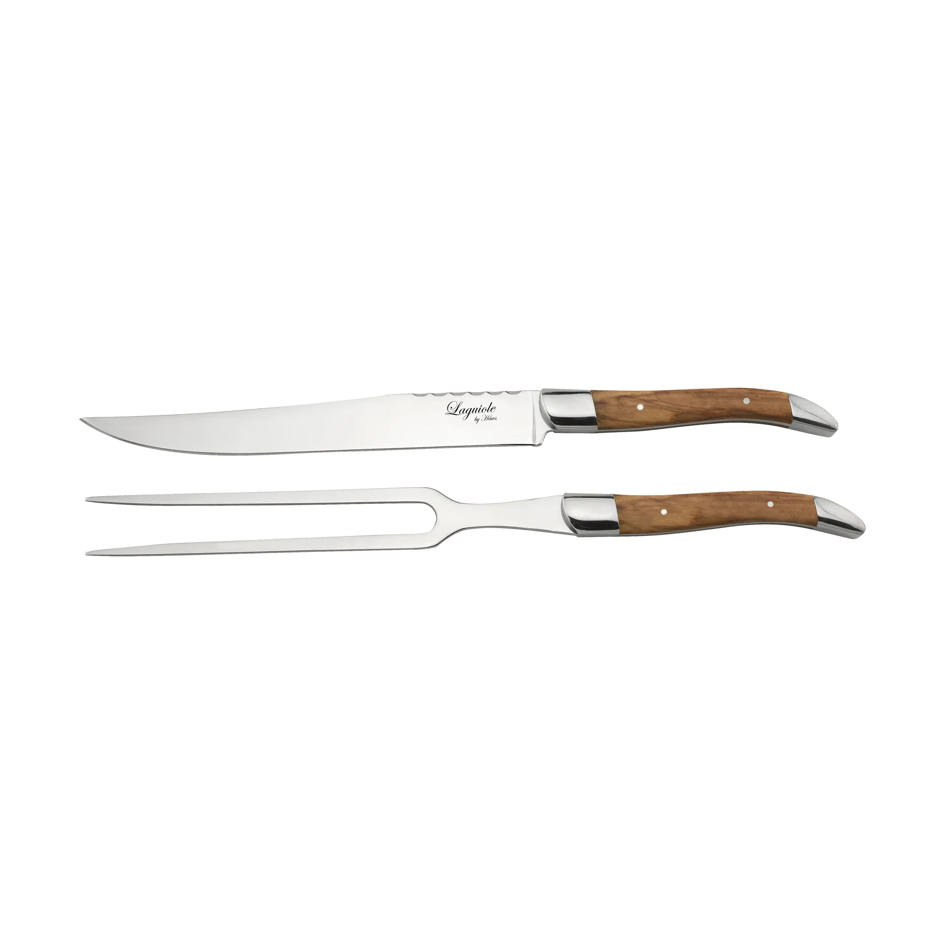 Laguiole By Hâws 2-piece carving set, Olive Hâws
